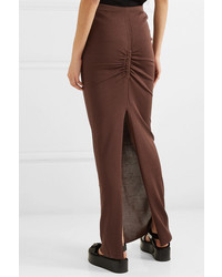 Rick Owens Gonna Ruched Maxi Skirt