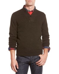 Dark Brown Mock-Neck Sweater