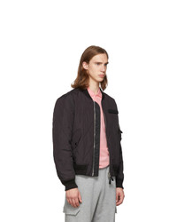 Burberry Black Quilted Sutton Bomber Jacket