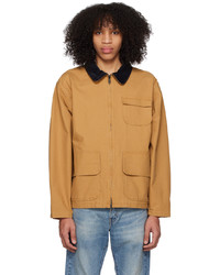 Dark Brown Nylon Shirt Jacket