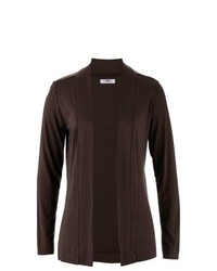bpc bonprix collection Open Jersey Cardigan In Dark Brown Size 2224