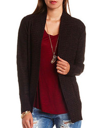 Charlotte Russe Shawl Collar Open Front Cardigan Sweater