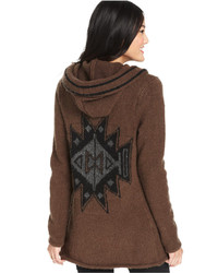 Silver Jeans Juniors Hooded Aztec Cardigan