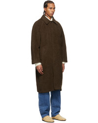 AMOMENTO Brown Wool Raglan Coat