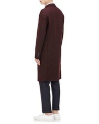 Wooyoungmi Brushed Twill Overcoat Red