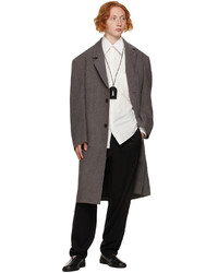 Lemaire Grey Wool Suit Coat