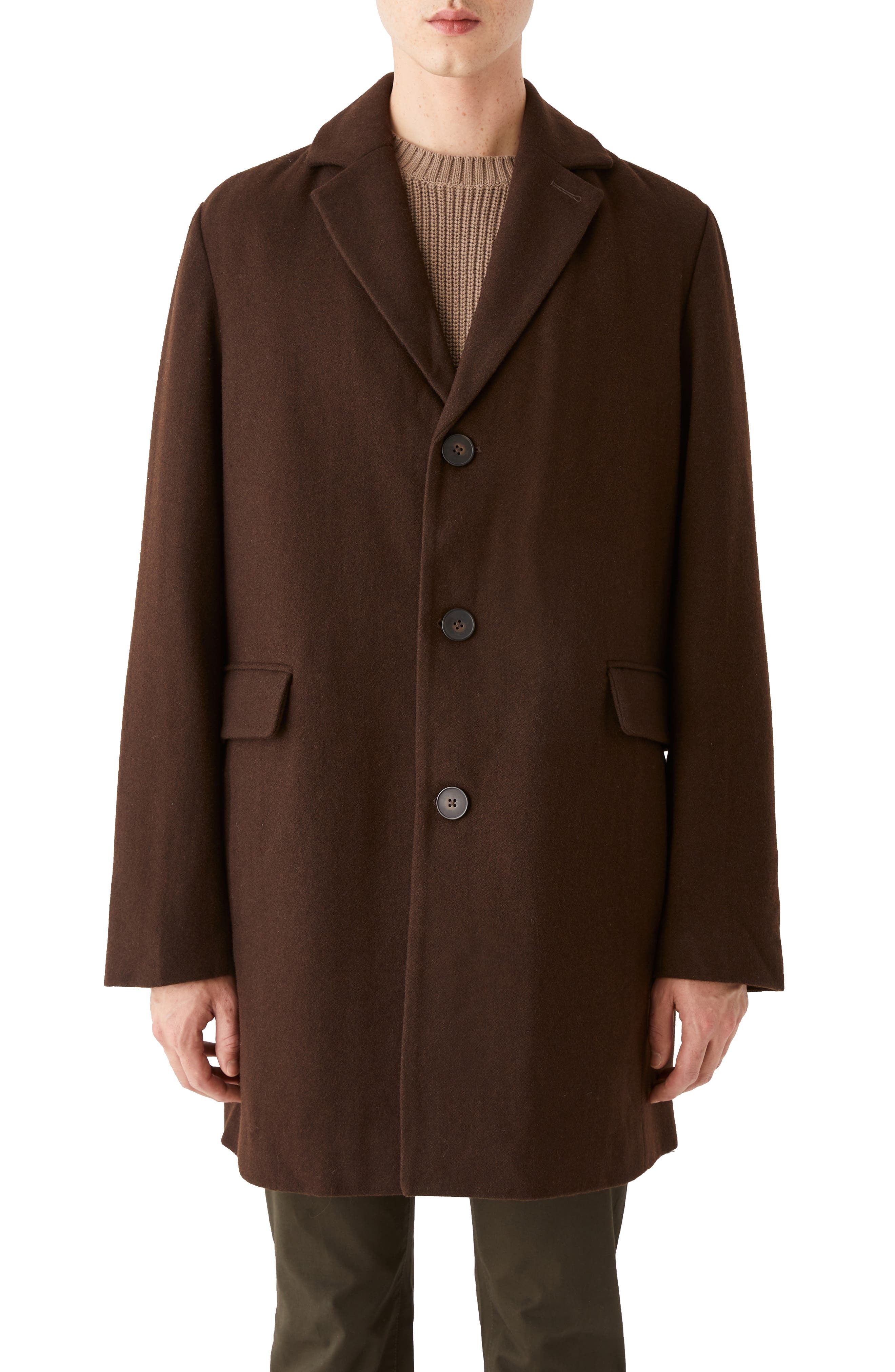 Frank and Oak Lawrence Wool Blend Topcoat, $244 | Nordstrom | Lookastic