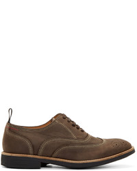 Paul Smith Jeans Brown Nubuck Br Oxfords