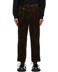 Sophnet. Brown Paisley Trousers