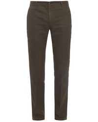 John Varvatos Casual Linen And Cotton Blend Trousers