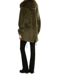 Steffen Schraut Rabbit And Raccoon Fur Parka