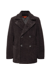 Barena Double Breasted Faux Shearling Peacoat