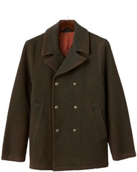 Ro R And O Double Breasted Wool Blend Peacoat