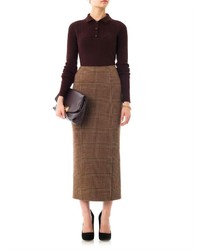 Rochas Tweed Pencil Skirt