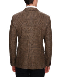 Wool Windowpane Tweed Slim Fit Sportcoat