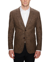 Wool Windowpane Tweed Slim Fit Sportcoat
