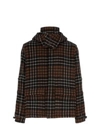 Lou Dalton X Gloverall Check Print Knitted Hooded Jacket