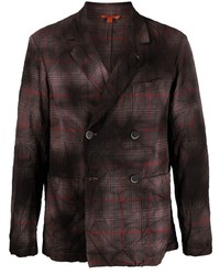 Barena Faded Plaid Double Breasted Blazer