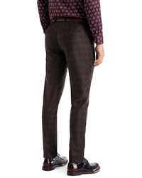 Ted Baker Yonktro Checked Wool Slim Fit Trousers