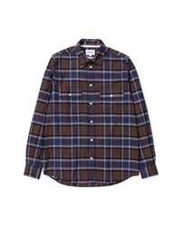 Norse Projects Villads Check Flannel Button Up Shirt In Brownblue At Nordstrom