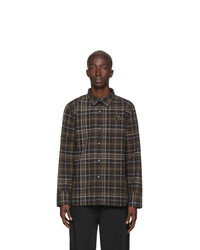 LHomme Rouge Brown And Black Work Overshirt