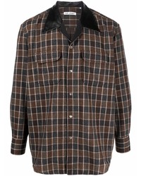 Our Legacy Checked Contrast Collar Shirt