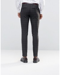 Selected Homme Skinny Checked Pants With Stretch And Turn Up