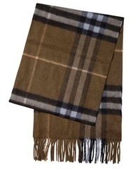 Burberry Giant Check Pattern Cashmere Scarf