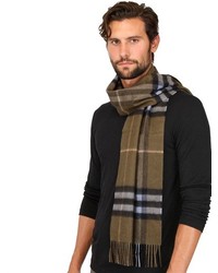 Burberry Giant Check Pattern Cashmere Scarf