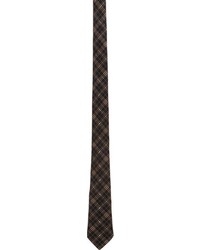 Givenchy Checked Jacquard Necktie Brown