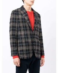 Man On The Boon. Check Pattern Single Breasted Blazer