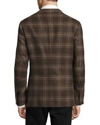 Isaia Regular Fit Exploded Glen Plaid Wool Sportcoat