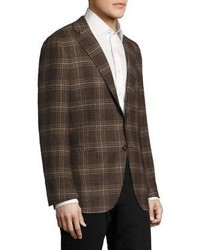 Isaia Regular Fit Exploded Glen Plaid Wool Sportcoat