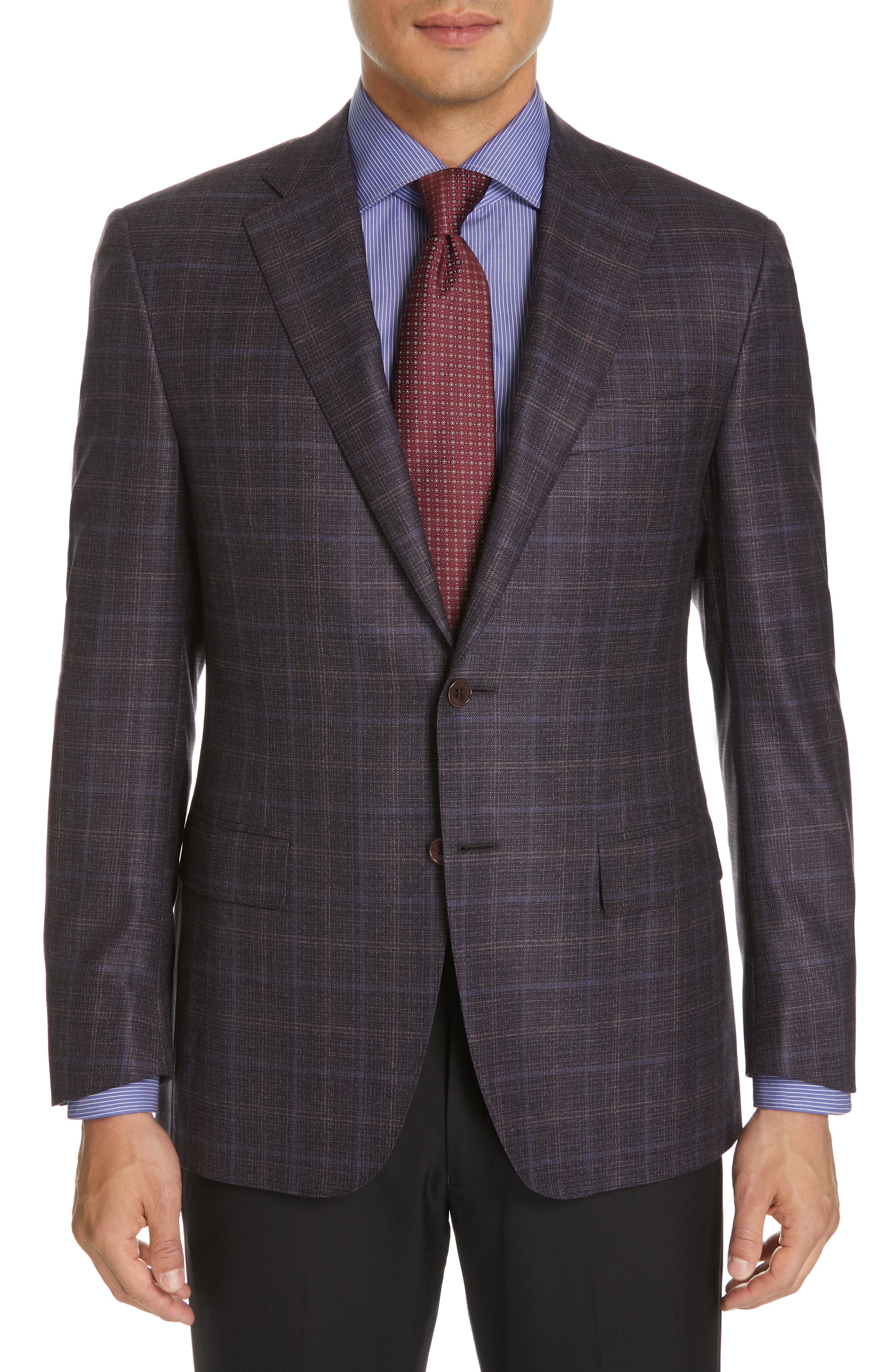 Canali Sienna Classic Fit Plaid Wool Sport Coat, $1,495 | Nordstrom ...