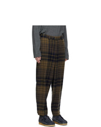 tss Navy And Brown Pegtop Trousers
