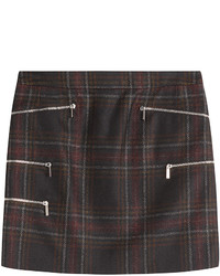 Barbara Bui Tartan Skirt With Zips