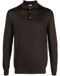 Malo Knitted Long Sleeved Polo Shirt