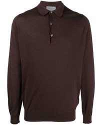 John Smedley Long Sleeve Knitted Polo Shirt