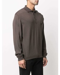 Lemaire Long Sleeved Knit Polo Shirt