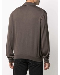 Lemaire Long Sleeved Knit Polo Shirt