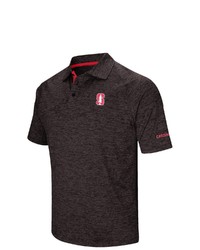 Colosseum Black Stanford Cardinal Down Swing Polo In Heather Black At Nordstrom