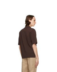 Recto Brown Knit Polo