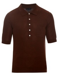 Burberry Prorsum Short Sleeved Silk Knit Polo Shirt
