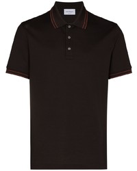 Salvatore Ferragamo Stripe Trim Short Sleeve Polo Shirt