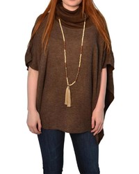 Dylan By True Grit Brown Cowl Neck