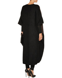 Victor Alfaro Oversized Two Tone Knitted Poncho