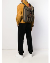 Fendi Stripe Logo Backpack