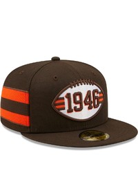 New Era Brown Cleveland Browns 1946 Jersey Stripe 59fifty Fitted Hat At Nordstrom