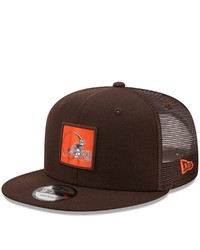 New Era Brown Cleveland Browns Gridlock Trucker 9fifty Snapback Hat At Nordstrom