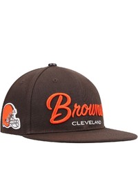 PRO STANDARD Brown Cleveland Browns Script Wordmark Snapback Hat At Nordstrom